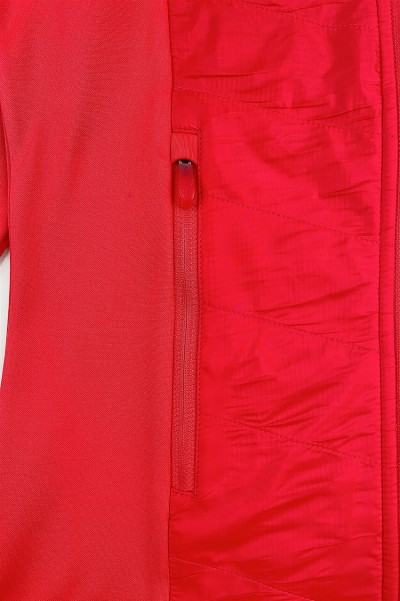訂製紅色純色風褸外套      設計多袋風褸外套設計    運動夾克    運動修身    風褸外套供應商     戶外運動    J1010 細節-1